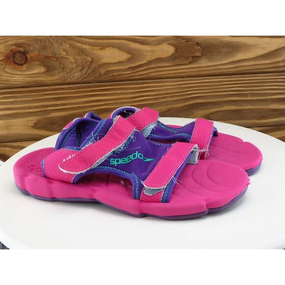 Speedo Sz 5 Shoes Girls Youth Sandals Pink Synthetic Hook & Loop - Picture 4 of 10